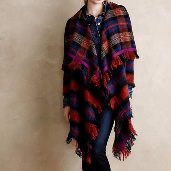 Anthropologie Jackets & Blazers - Anthropologie Hei Hei Tartan Blanket Coat